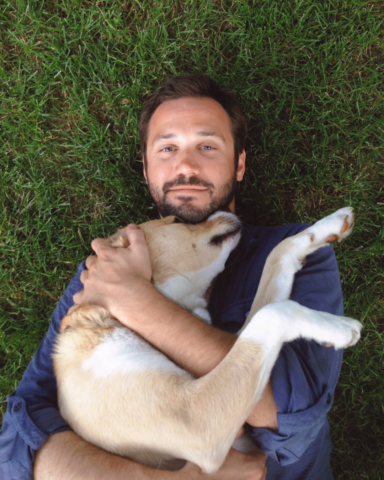 homme-chien-herbe